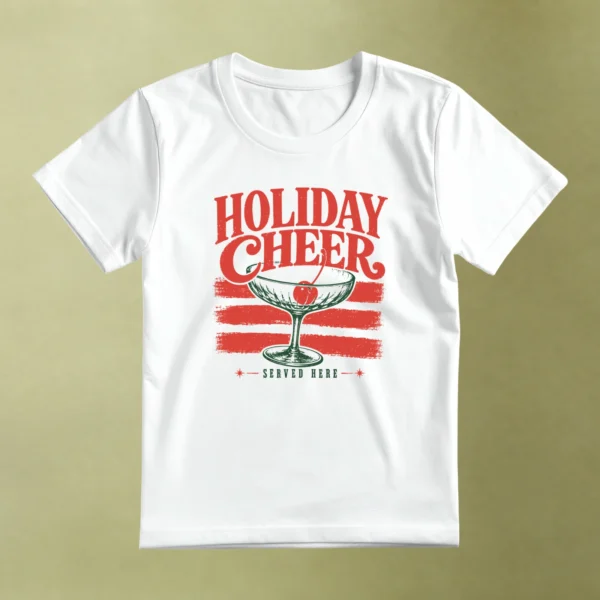 Holiday Cheer, camiseta blanca, principal
