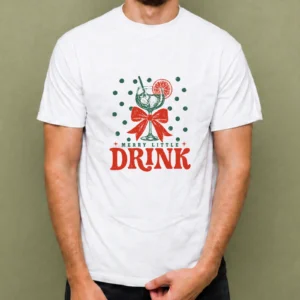 Merry Little Drink - hombre Merry Little Drink, camiseta blanca, hombre