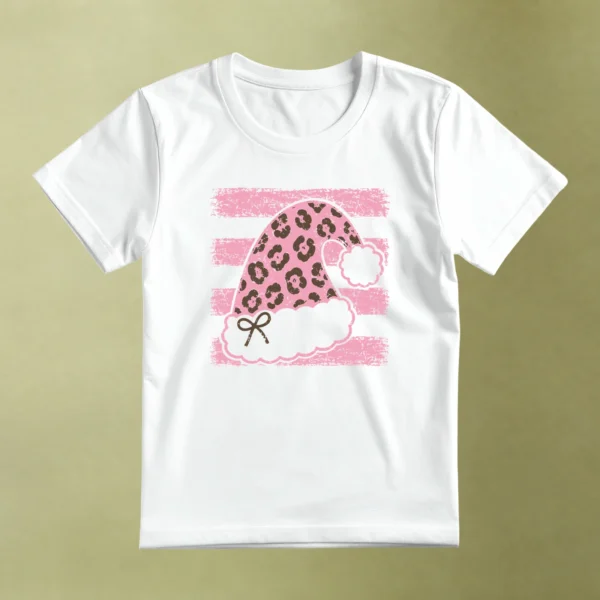 Gorro Navideño Animal Print, camiseta blanca, principal