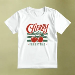 Cherry Christmas - principal Cherry Christmas, camiseta blanca, principal