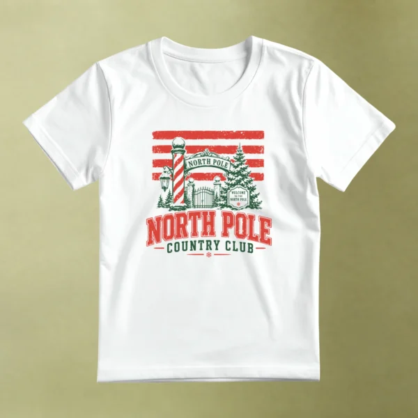 North Pole Country Club, camiseta blanca, principal