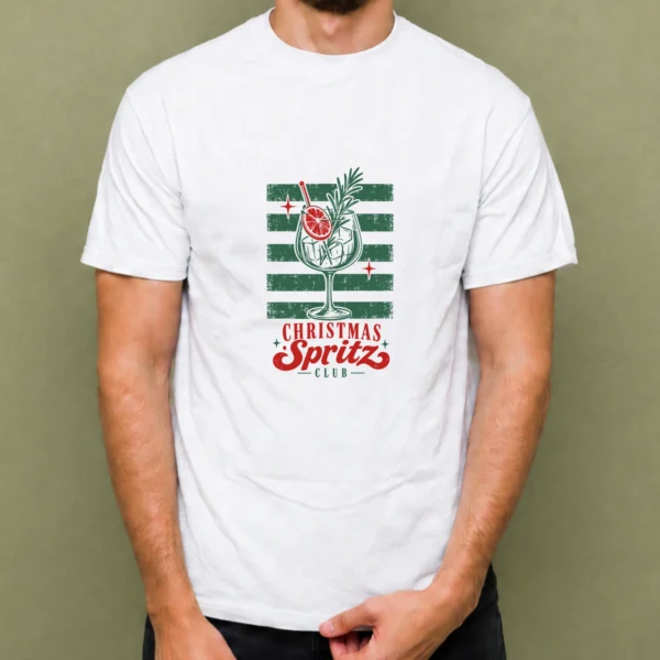 Christmas Spritz Club - hombre Christmas Spritz Club, camiseta blanca, hombre