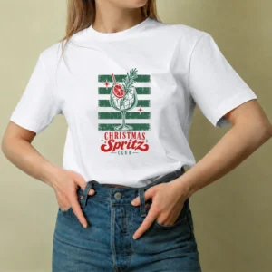 Christmas Spritz Club - mujer Christmas Spritz Club, camiseta blanca, mujer