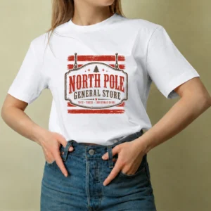 North Pole General Store - mujer North Pole General Store, camiseta blanca, mujer