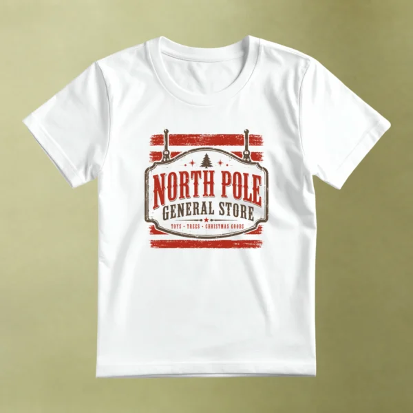 North Pole General Store, camiseta blanca, principal
