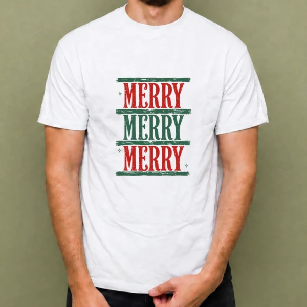 Merry Merry Merry - hombre Merry Merry Merry, camiseta blanca, hombre