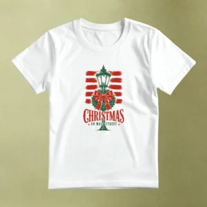 Christmas on Main Street, camiseta blanca, principal