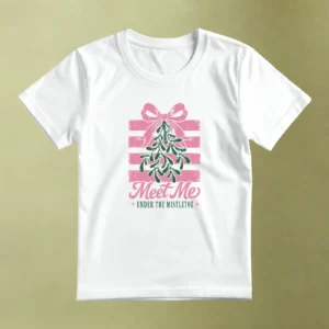 Meet Me Under the Mistletoe, camiseta blanca, principal