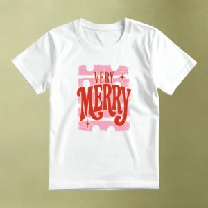 Very Merry Rosado, camiseta blanca, principal