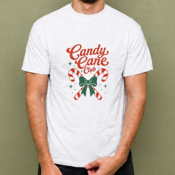Candy Cane Club - hombre Candy Cane Club, camiseta blanca, hombre