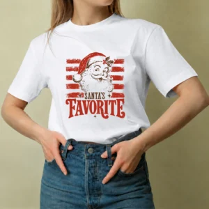 Santa's Favorite - mujer Santa's Favorite, camiseta blanca, mujer