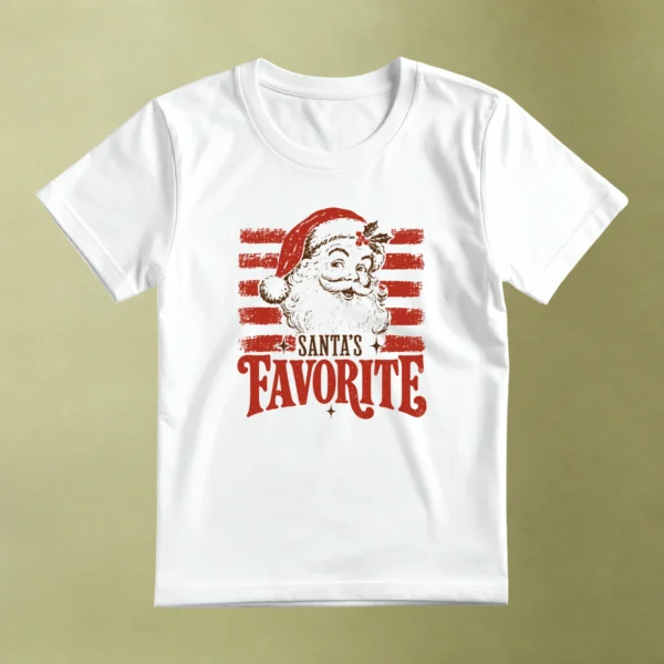 Santa's Favorite, camiseta blanca, principal