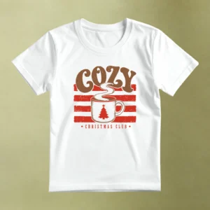 Cozy Christmas con Café - principal Cozy Christmas con Café, camiseta blanca, principal
