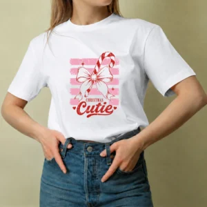 Christmas Cutie, camiseta blanca, mujer