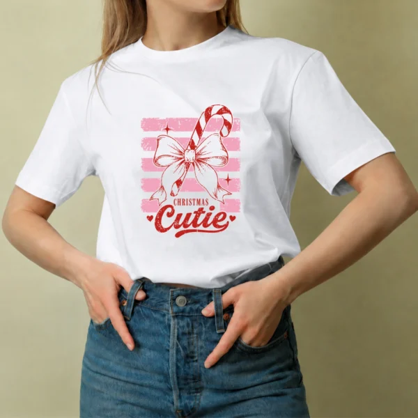 Christmas Cutie, camiseta blanca, mujer