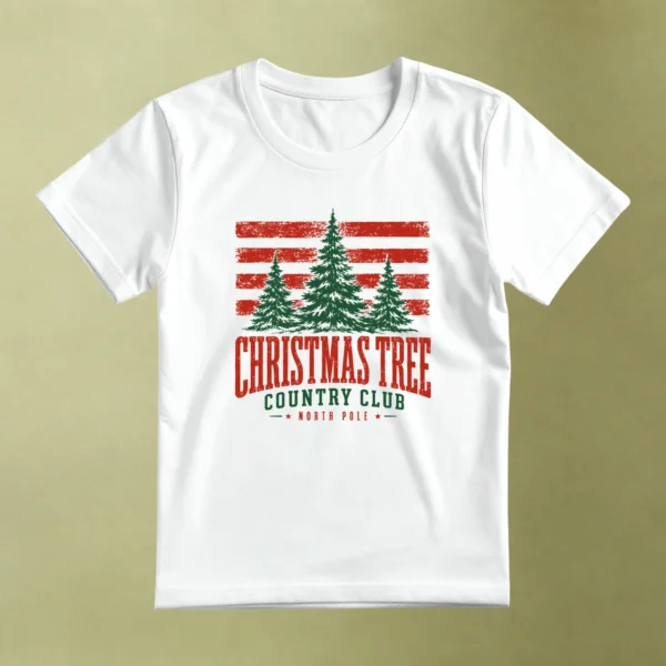 Christmas Tree Country Club, camiseta blanca, principal