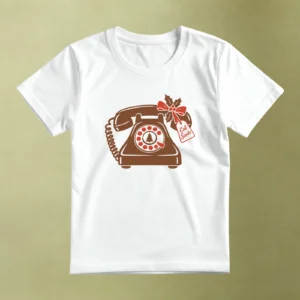 Teléfono de Santa, camiseta blanca, principal