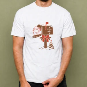 Buzón de Santa, camiseta blanca, hombre