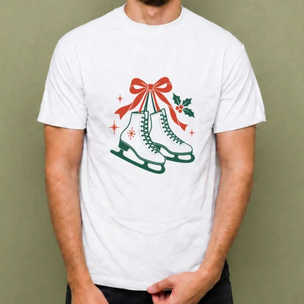 Patines con Lazo, camiseta blanca, hombre