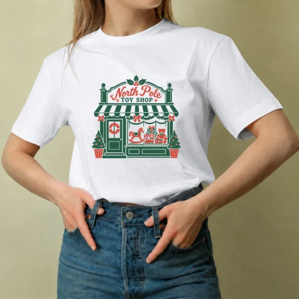 Juguetería del Polo Norte, camiseta blanca, mujer
