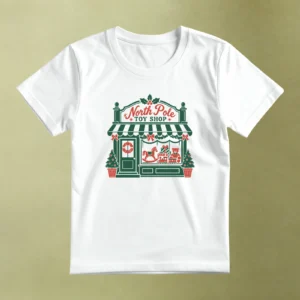 Juguetería del Polo Norte, camiseta blanca, principal