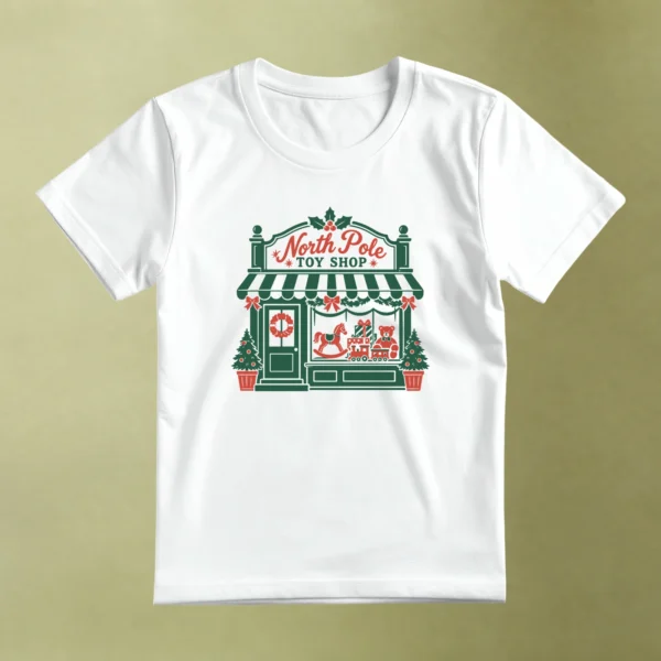 Juguetería del Polo Norte, camiseta blanca, principal