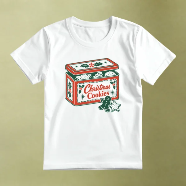 Lata de Galletas Navideñas, camiseta blanca, principal