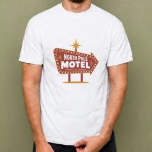 North Pole Motel, camiseta blanca, hombre