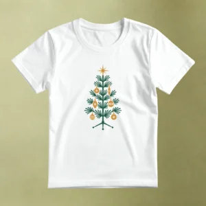 Árbol Dorado Retro, camiseta blanca, principal