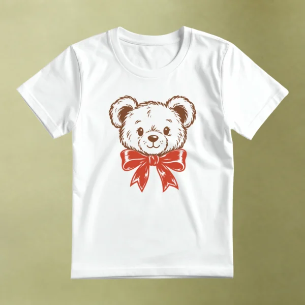 Osito con Lazo, camiseta blanca, principal