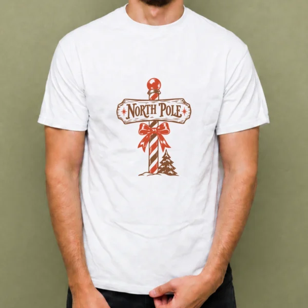 Señal del Polo Norte - hombre Señal del Polo Norte, camiseta blanca, hombre