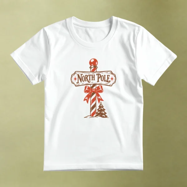 Señal del Polo Norte, camiseta blanca, principal