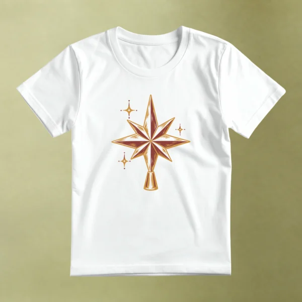 Estrella para el Árbol, camiseta blanca, principal