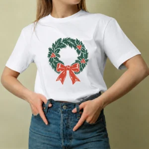 Corona de Pino, camiseta blanca, mujer