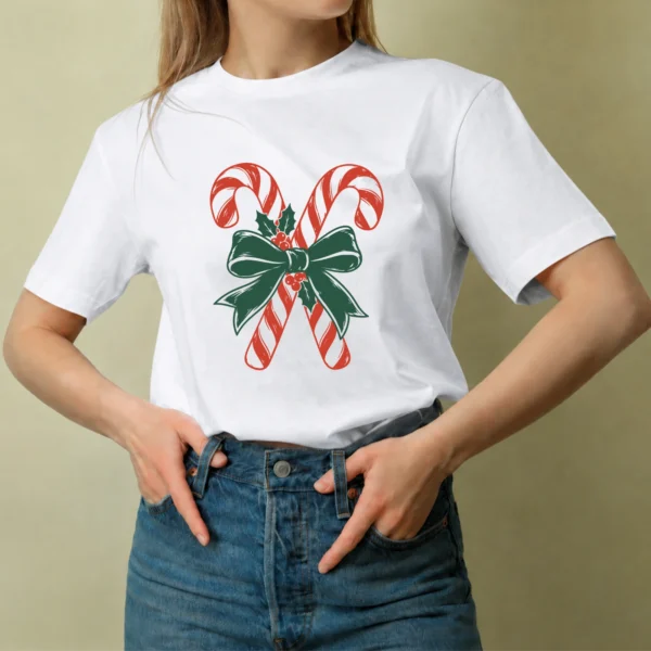 Bastones de Caramelo - mujer Bastones de Caramelo, camiseta blanca, mujer