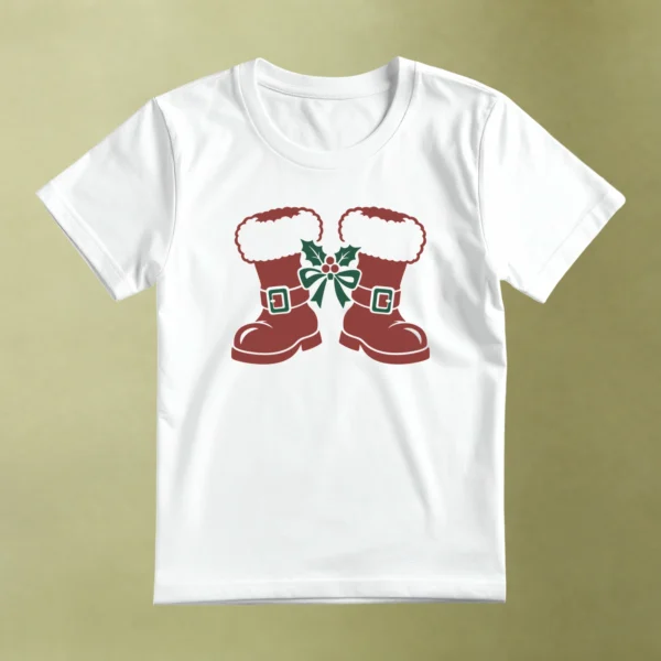 Botas de Santa - principal Botas de Santa, camiseta blanca, principal