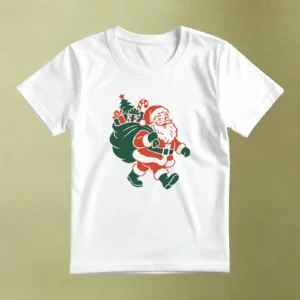 Santa con Saco de Regalos - principal Santa con Saco de Regalos, camiseta blanca, principal