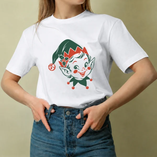 Duende Sonriente, camiseta blanca, mujer
