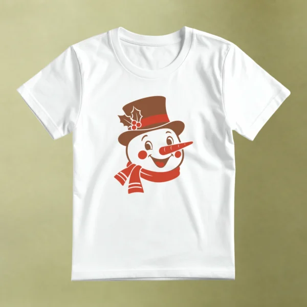 Muñeco de Nieve Sonriente - principal Muñeco de Nieve Sonriente, camiseta blanca, principal