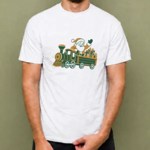 Tren de Santa - hombre Tren de Santa, camiseta blanca, hombre