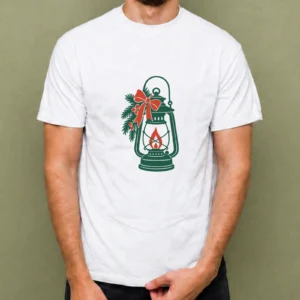 Farol Navideño, camiseta blanca, hombre