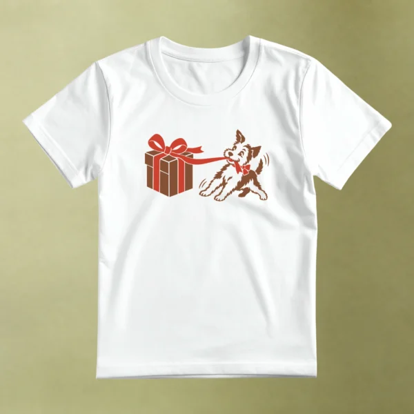Perrito con Regalo - principal Perrito con Regalo, camiseta blanca, principal
