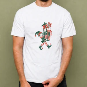 Duende Cargado de Regalos, camiseta blanca, hombre