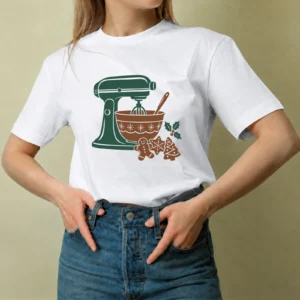 Repostería Navideña - mujer Repostería Navideña, camiseta blanca, mujer