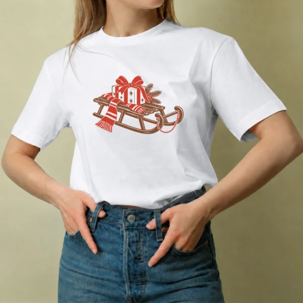 Trineo de Regalos - mujer Trineo de Regalos, camiseta blanca, mujer