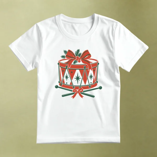 Tambor Navideño - principal Tambor Navideño, camiseta blanca, principal