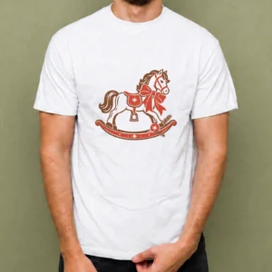 Caballito Navideño - hombre Caballito Navideño, camiseta blanca, hombre