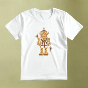 Robot con Regalo - principal Robot con Regalo, camiseta blanca, principal