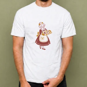 Señora Claus Repostera - hombre Señora Claus Repostera, camiseta blanca, hombre