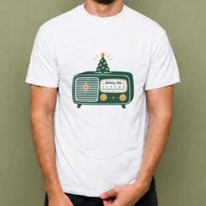 Radio Holiday Hits - hombre Radio Holiday Hits, camiseta blanca, hombre